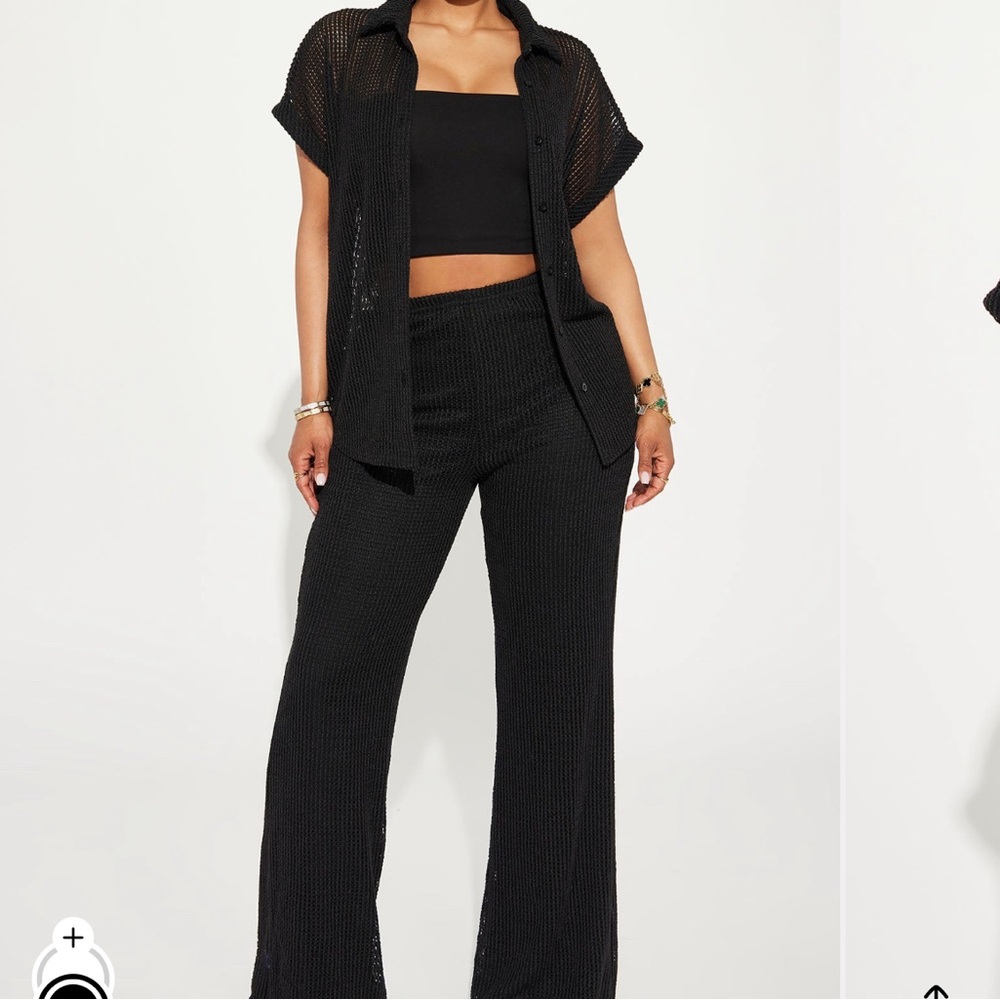 Fashion Nova Black Wide Leg Pants & Jumpsuit
